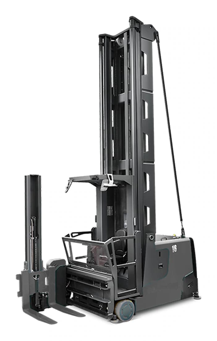 SF-1600M MCC man-up three-way VNA stacker with wide-view mast