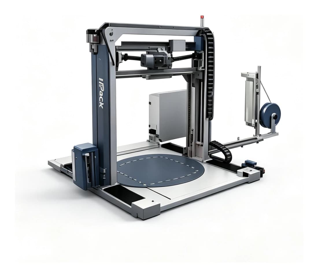 SW-4000D combined wrapping and PET strapping machine with gantry frame